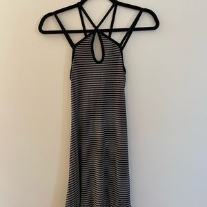 american eagle striped dress w/ patterning straps